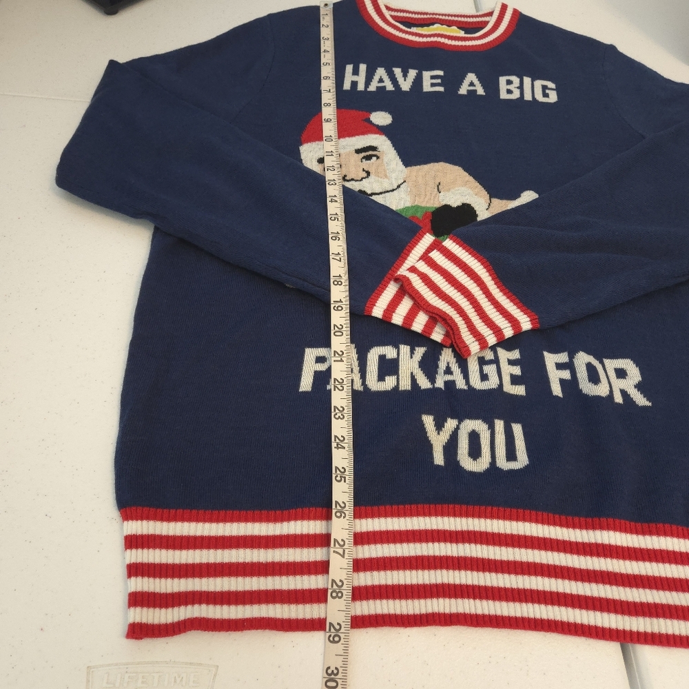 Tipsy Elves Men's Big Package Ugly Christmas Sweater - Picture 10 of 11
